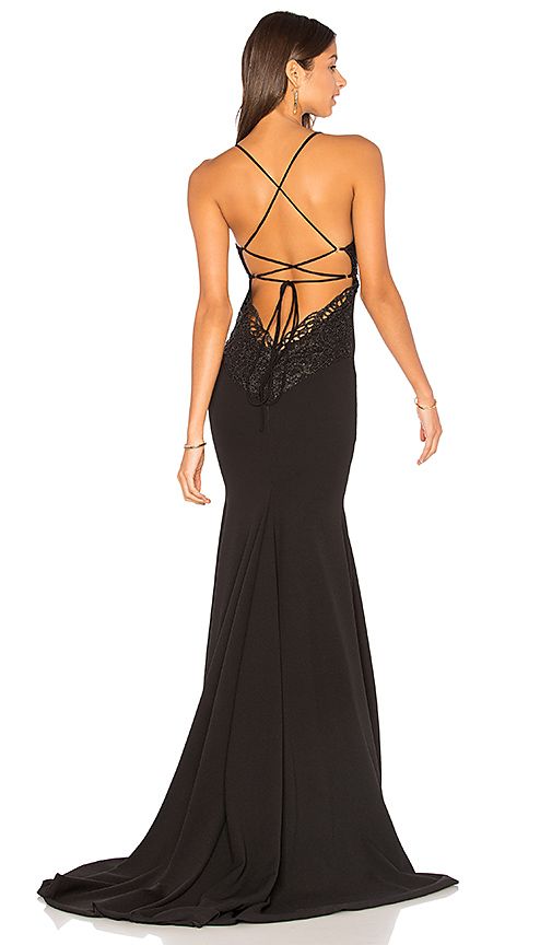 Gemeli Power Jay & Co Gown in Black. - size Aus 10/US 6 (also in Aus 12/US 8,Aus 14/US 10,Aus 6/US 2,Aus 8/US 4) | Revolve Clothing