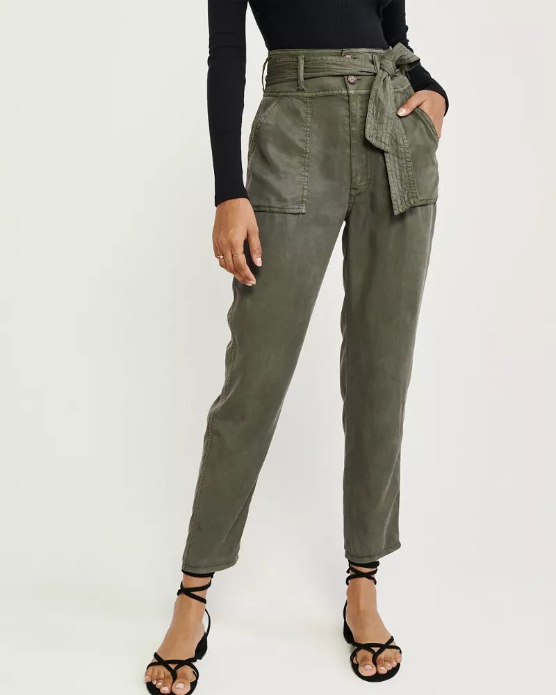 Belted Taper Pants | Abercrombie & Fitch US & UK