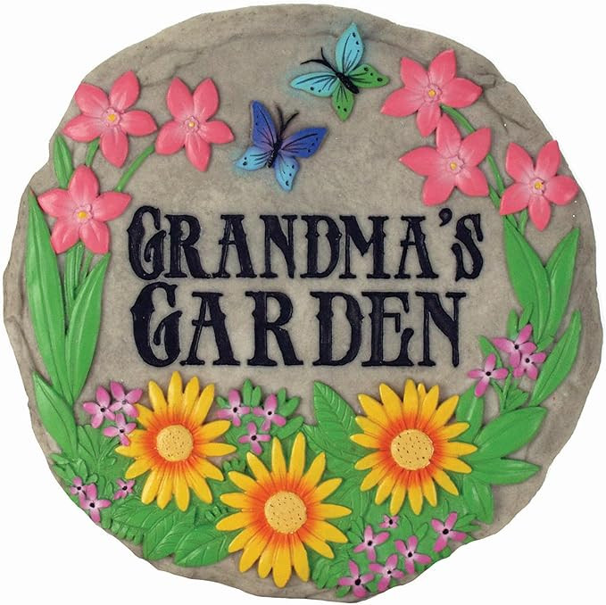 Spoontiques - Garden Décor - Grandma’s Garden Stepping Stone - Decorative Stone for Garden | Amazon (US)