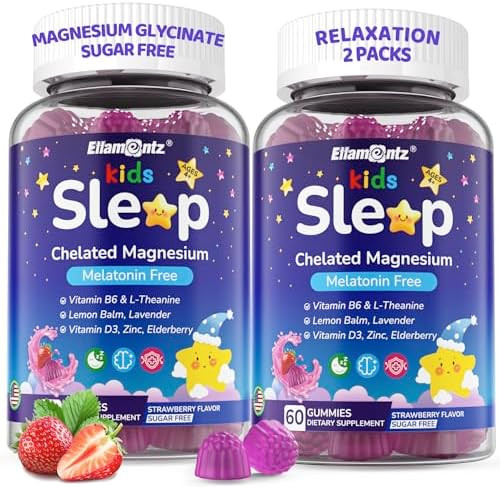 Amazon.com: Kids Sleep Gummies, NO Melatonin Sleep Aid Gummies w/ Magnesium Glycinate, Magnesium ... | Amazon (US)