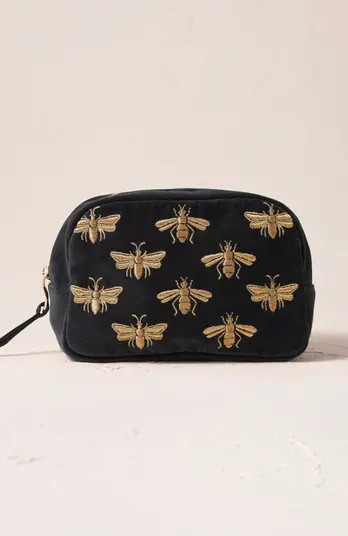 Elizabeth Scarlett Honey Bee Velvet Makeup Bag | Nordstrom | Nordstrom