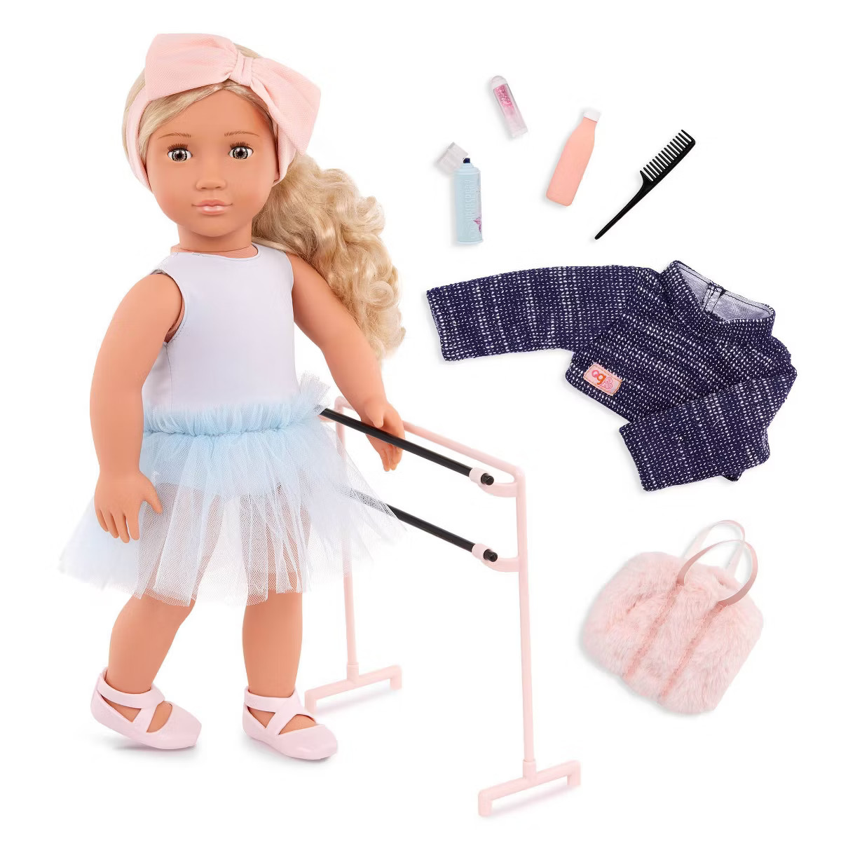 Our Generation Prima 18'' Ballerina Doll Ballet Barre & Accessories | Target