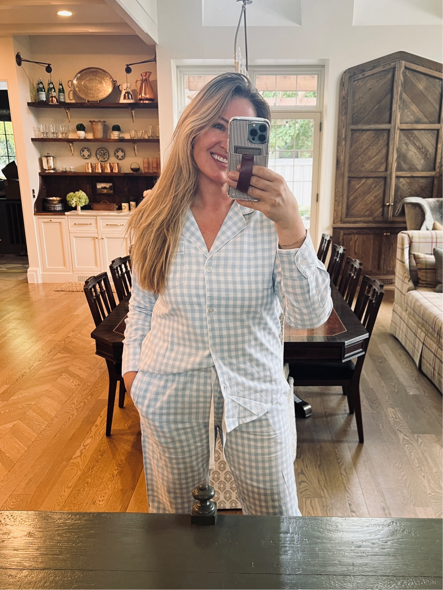 Matching family Jammie’s are my fav. My boys asked for a “stay in Jammie’s all day” day just because of these. They are so soft and comfy. We love the gingham fabric the best. Love the stripes too, but it’s a different seersucker type fabric.