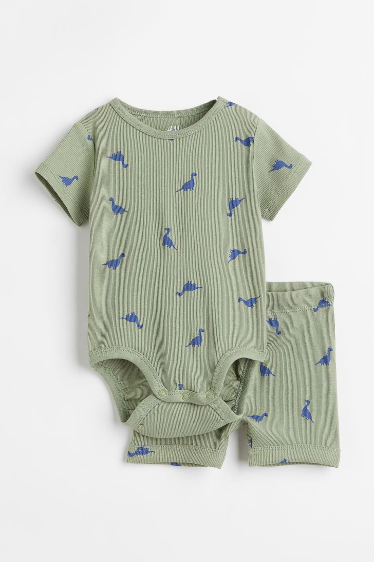 2-piece Bodysuit and Shorts Set | H&M (US + CA)