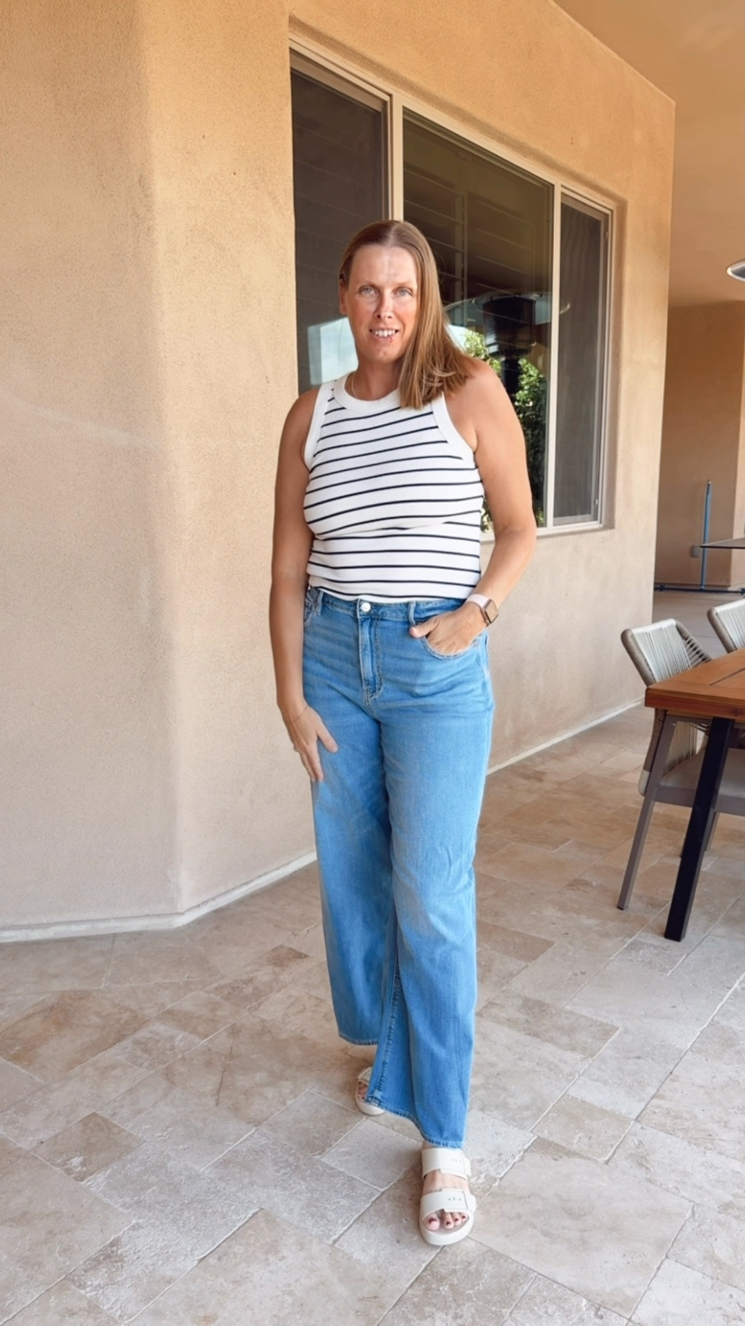 Lightweight flattering jeans for Spring

Jeans outfit, spring outfit, straight leg jeans, striped tank top, elevated casual outfit , casual outfit, affordable outfit

#LTKOver40 #LTKgrwm #LTKSeasonal