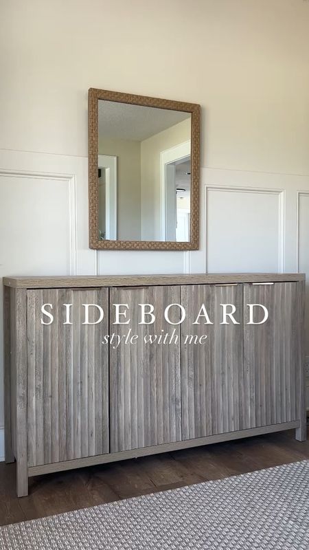 Sideboard styling, could also work on large console table or dresser. Love all of the budget friendly home decor items! Sideboard is available on Amazon for under $300 - color is sunwashed ash oak.

Sideboard, tv stand, accent cabinet, storage cabinet, wall mirror, table lamp, vase, large vase, faux greenery, shelf decor, table decor, home decor, neutral decor, decorative bowl, amazon home, Amazon finds 

#LTKfindsunder100 #LTKhome #LTKsalealert