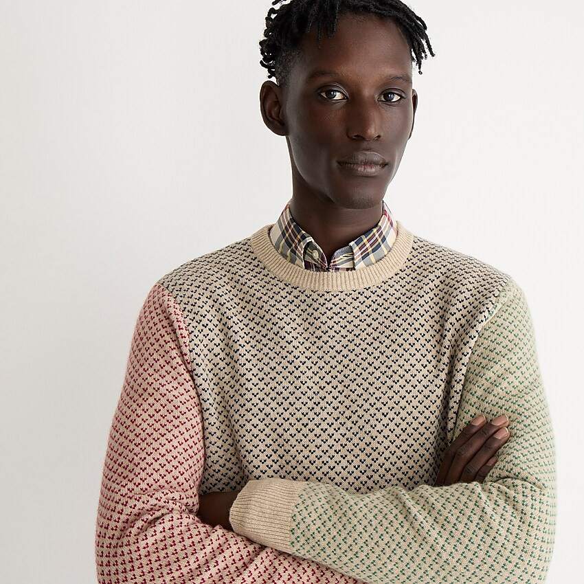Rugged merino wool bird's-eye sweater | J. Crew US