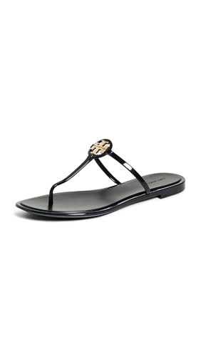 Tory Burch Women's Mini Miller Jelly Sandals, Perfect Black/Gold, 11 Medium US | Amazon (US)