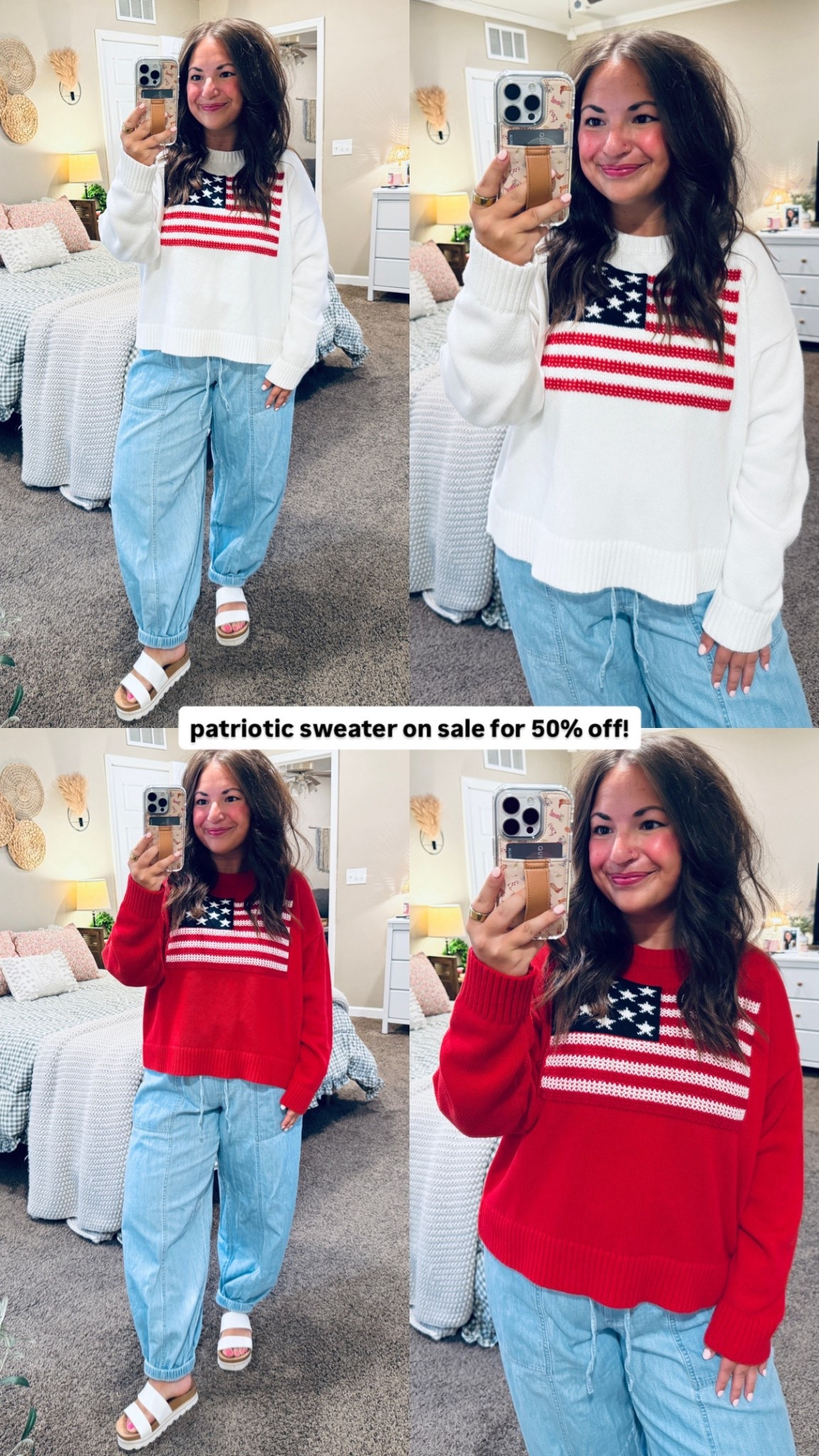 patriotic sweater on sale for 50% off!

#LTKMidsize #LTKootd #LTKSaleAlert