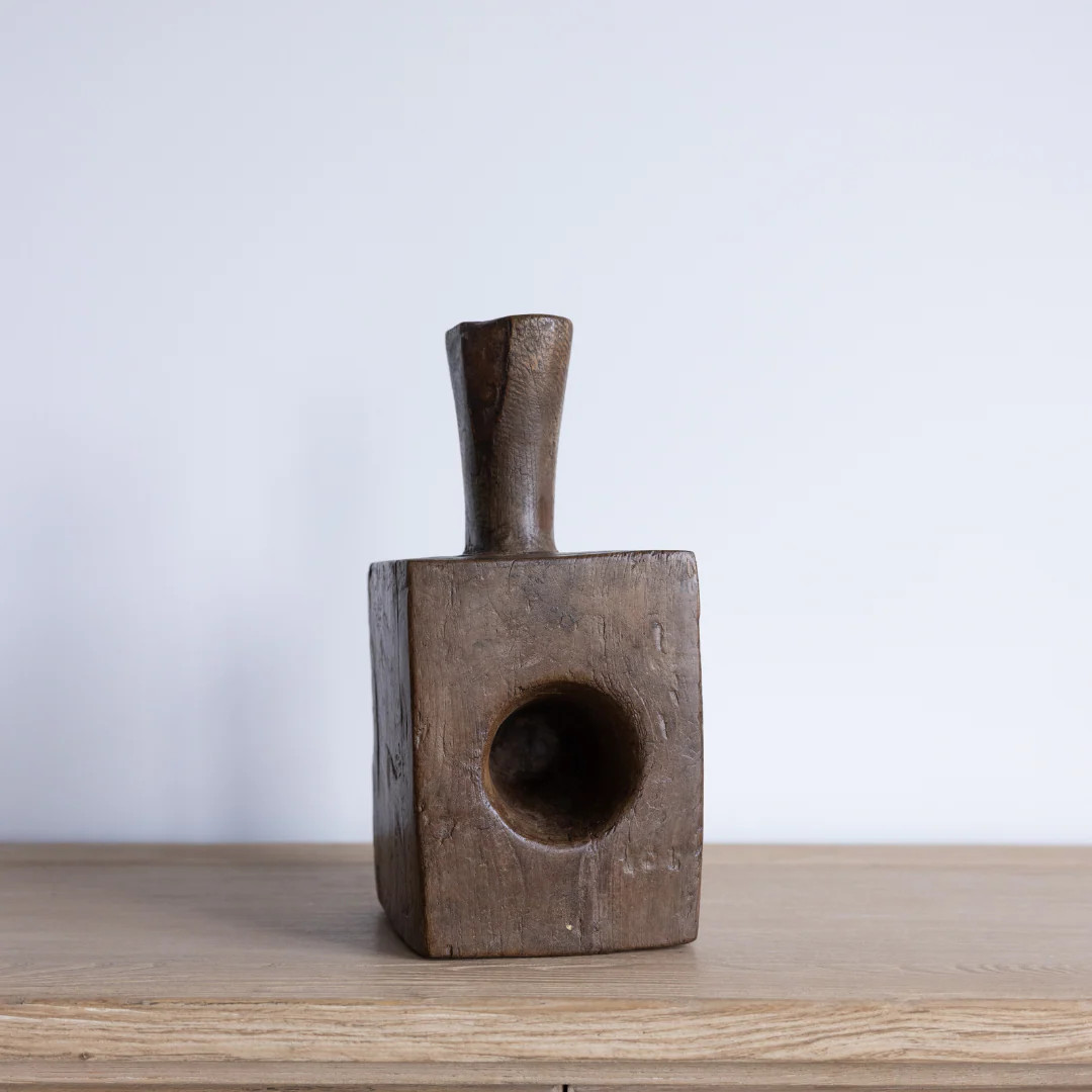 Vintage Wooden Carved Bowl With Handle | By Luxe B Co | luxe bCO