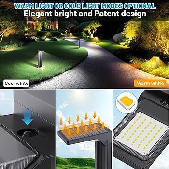 Sunvivo Solar Path Lights,2 Modes(Cold White or Warm White),Bright Solar Path Light Outdoor Water... | Amazon (US)