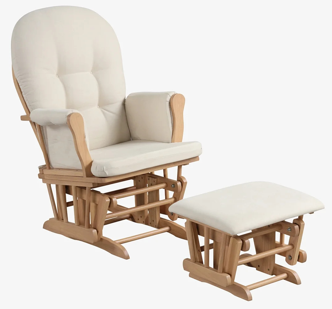 Angel Line Windsor Glider and Ottoman, Natural w/ Beige Cushion | Walmart (US)