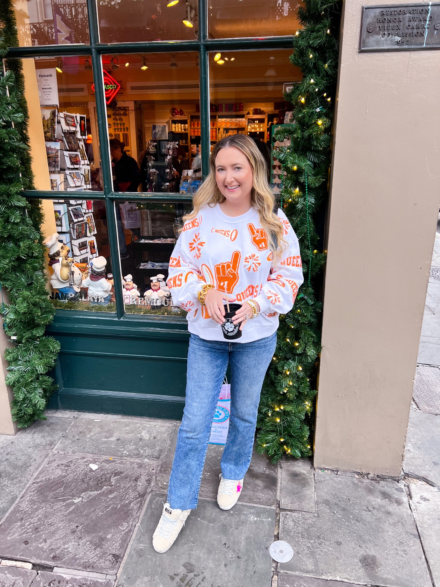 Sugar bowl outfit

Gameday outfit. Queen or sparkles. Good American jeans. Golden goose sneakers. Golden goose fur sneakers. Texas longhorns outfit.

#LTKstyletip #LTKshoecrush #LTKU
