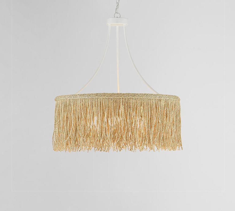 Jolene Natural Abaca Rope Chandelier | Pottery Barn (US)