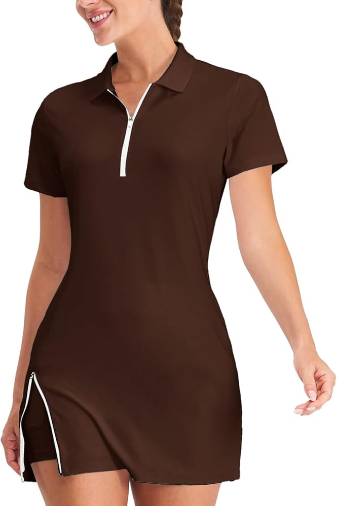 Hiverlay Tennis Dresses for Women with 2 Pockets Built in Shorts UPF 50+ Golf Dress Workout Athle... | Amazon (US)