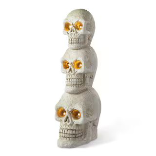 Glitzhome® 25.5" Lighted Halloween Skull Porch Décor with Timer | Michaels | Michaels Stores