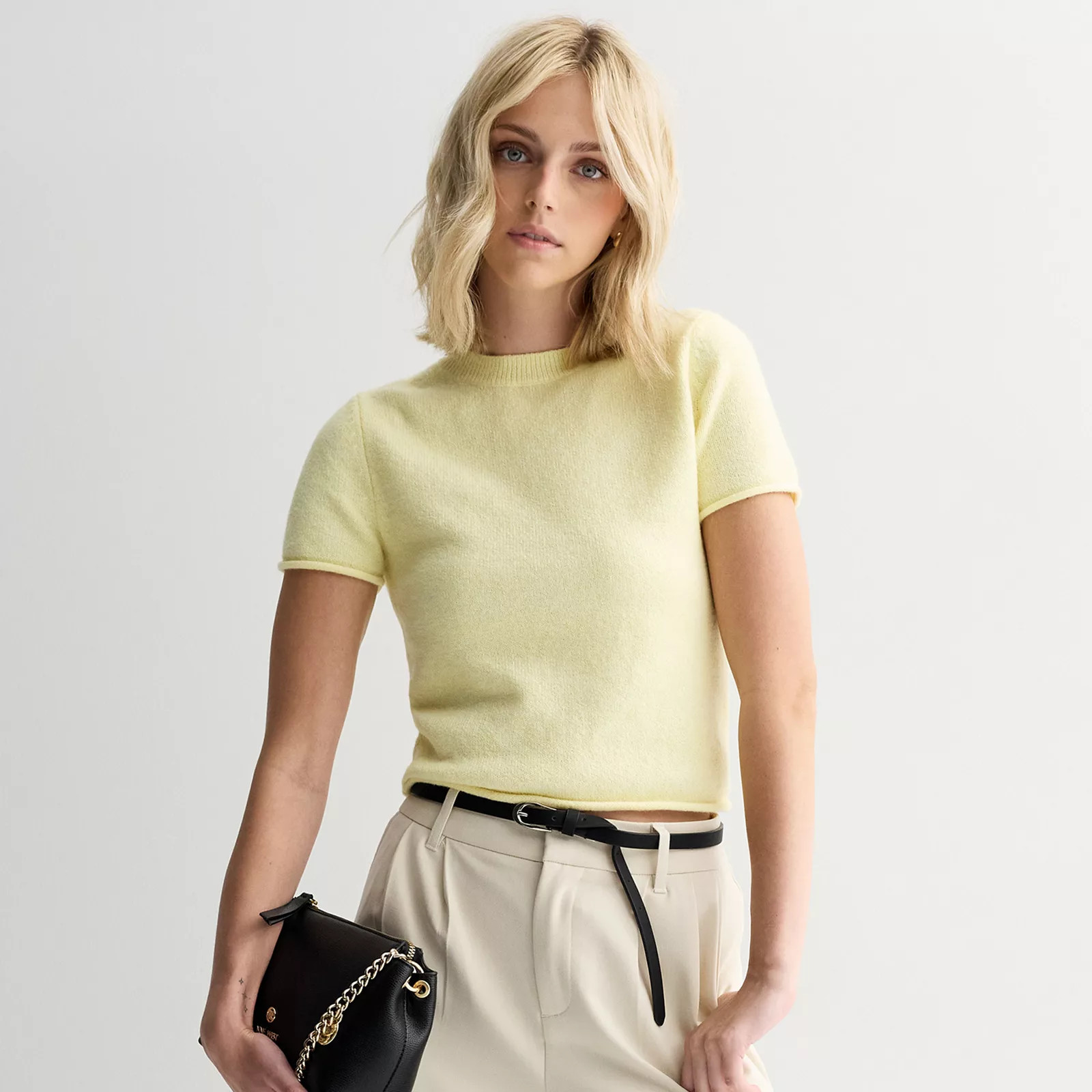 Juniors' SO® Short Sleeve Crew Sweater | Kohl's