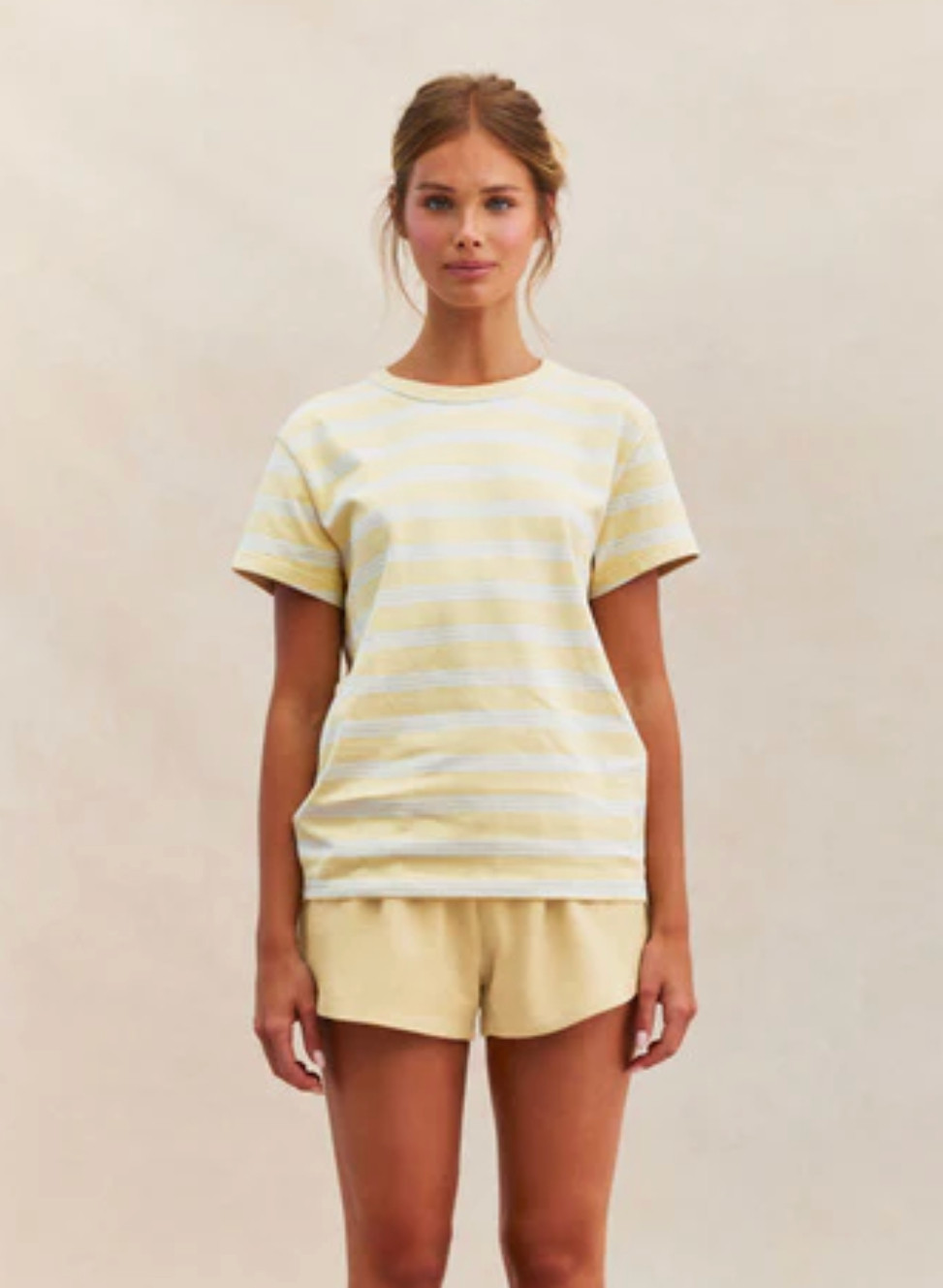 The Parke Short Sleeve Stripe Tee is the perfect everyday staple 💛 I’m obsessed with the butter yellow stripes—they add the sweetest pop of color while still feeling classic and timeless. Soft, easy to style, and perfect with denim, shorts, or your favorite lounge bottoms, this is one of those tees you'll reach for all season long ✨ 

 #LTKdayinmylife #LTKgrwm #LTKootd