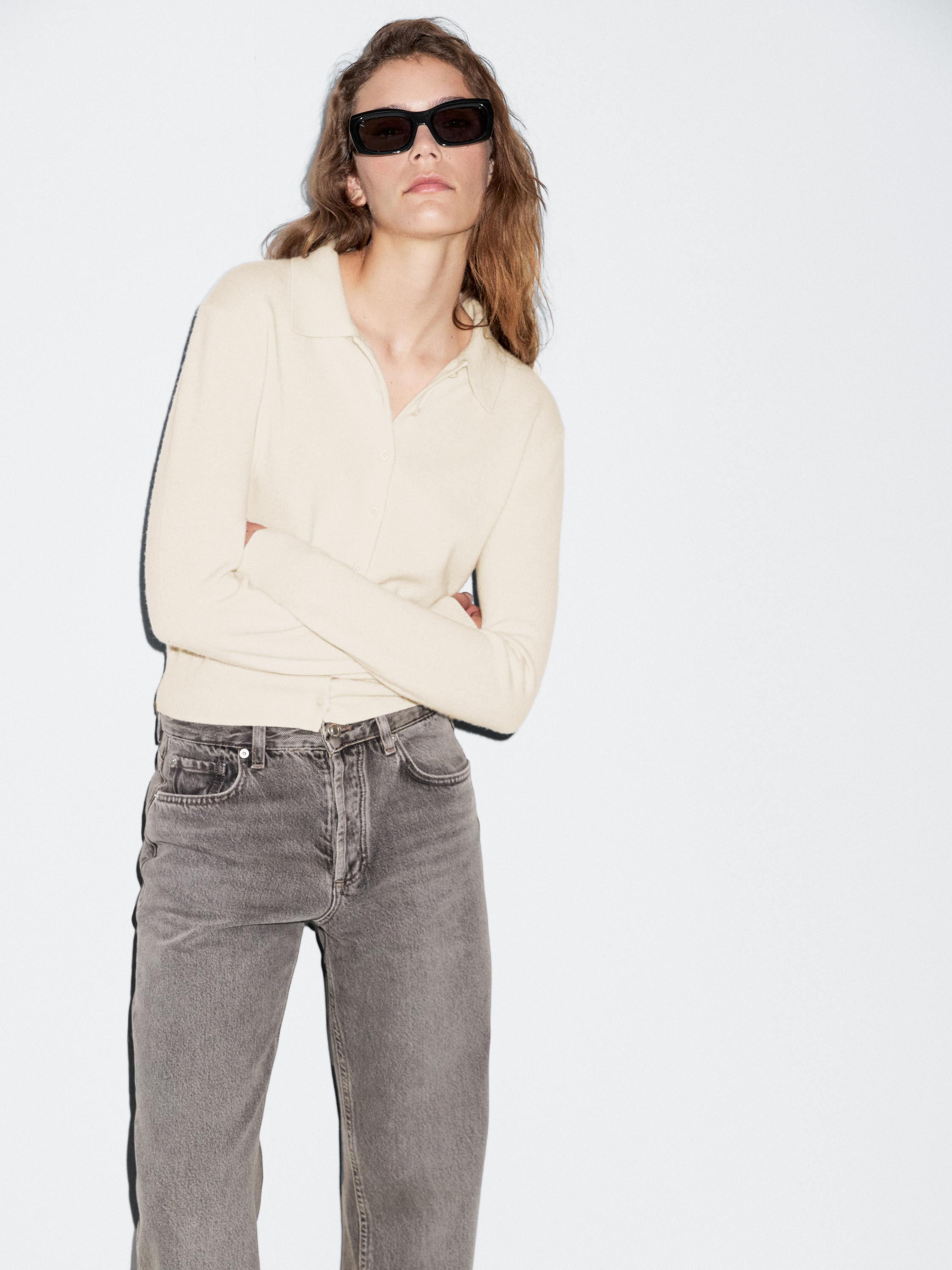 100% wool knit cardigan | Massimo Dutti UK