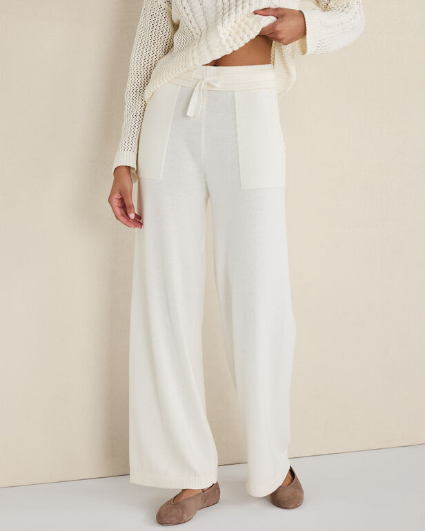 Organic Cotton Knit Wide Leg Pants | Haven Well Within