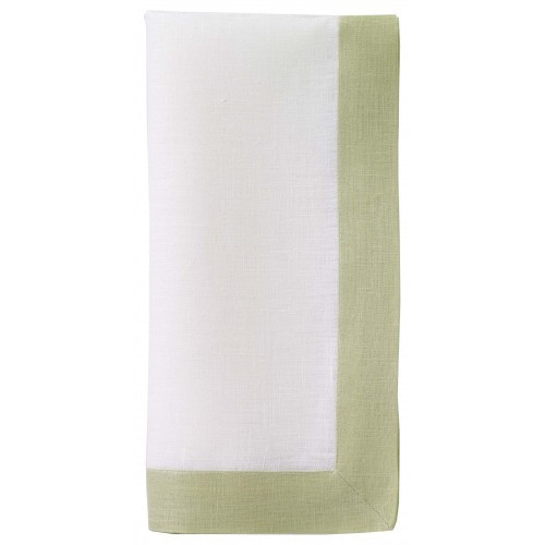Bodrum Orta White/Willow 22 in Napkins, Set of 4 | Gracious Style
