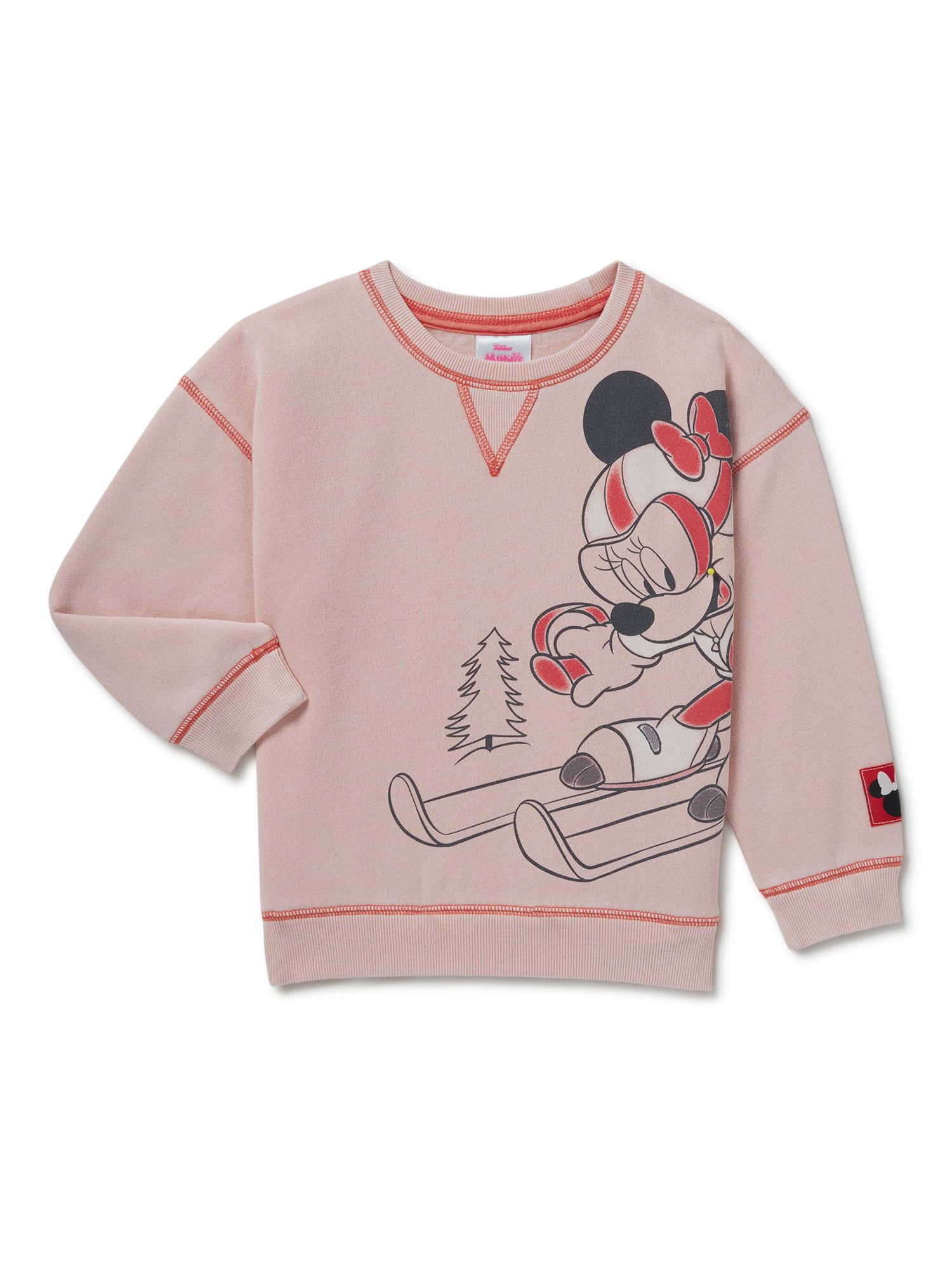 Minnie Mouse Baby and Toddler Girl Crewneck Sweatshirt, Sizes 12 Months-5T - Walmart.com | Walmart (US)
