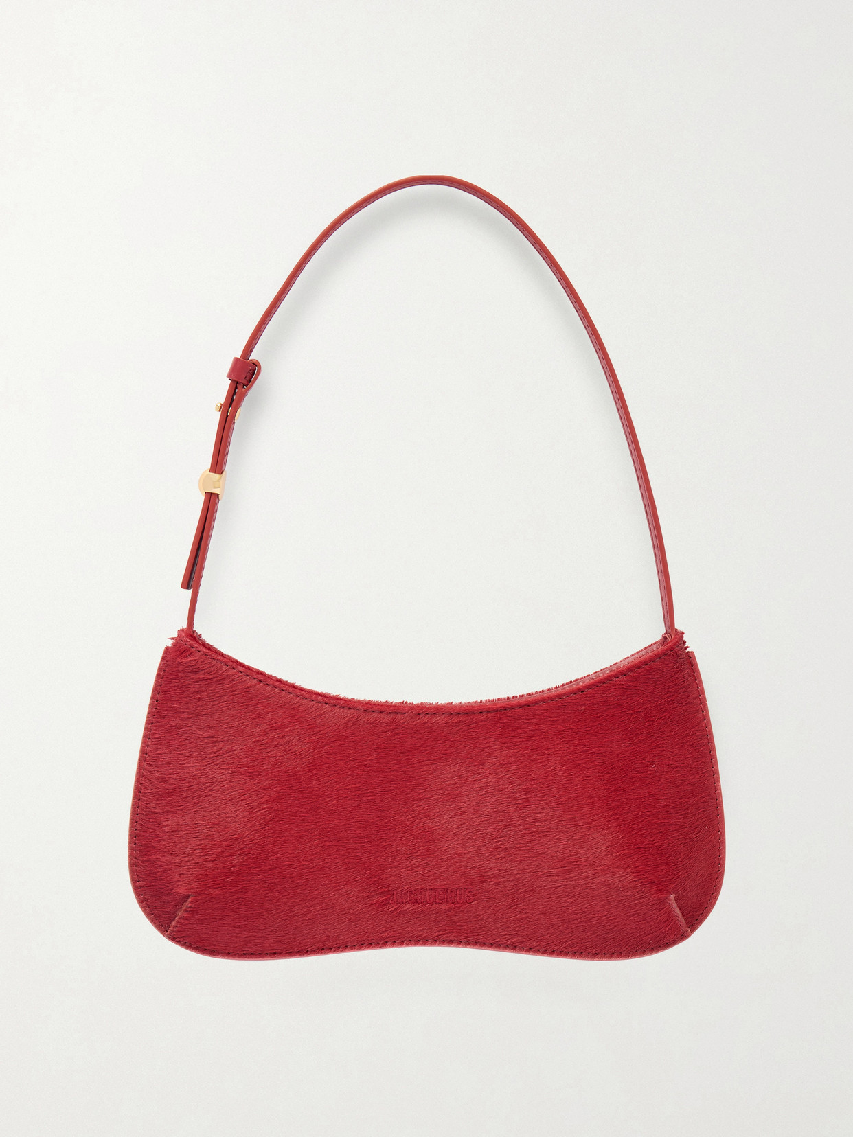 Jacquemus - Le Bisou Embellished Leather-trimmed Calf Hair Shoulder Bag - Red | NET-A-PORTER (UK & EU)