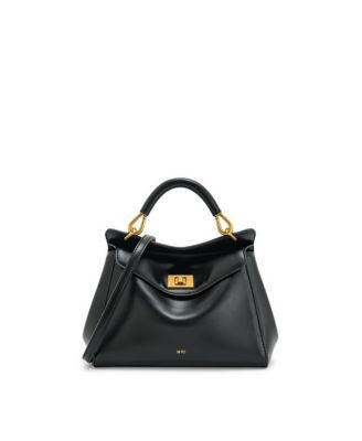 Jw Pei Lucia Classic Top Small Satchel Bag - Black | Macy's