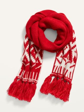 Fringed Sweater-Knit Scarf for Women | Old Navy (US)