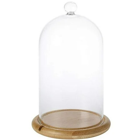 Clear Glass Jar Dome Cover Decorative Clear Glass Dome Cloche Bell Cover Fresh Flower Glass Cover fo | Walmart (US)