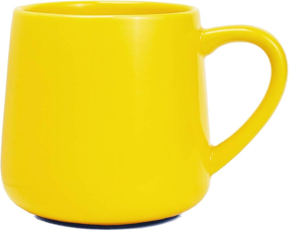 Bosmarlin Large Glossy Ceramic Coffee Mug, Yellow Tea Cup for Office and Home, 18 oz, Suitable fo... | Amazon (US)