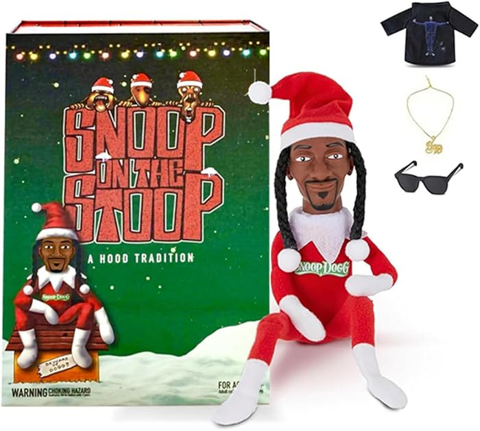 Snoop on a Stoop 2023, Snoop Elf Doll, Box Toy 12" Figurine Elf, Plush Toys, Includes, Elf Toy, T... | Amazon (US)
