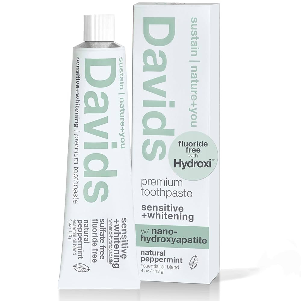 Davids Hydroxi Fluoride Free Nano Hydroxyapatite Toothpaste for Remineralizing Enamel & Sensitive... | Amazon (US)