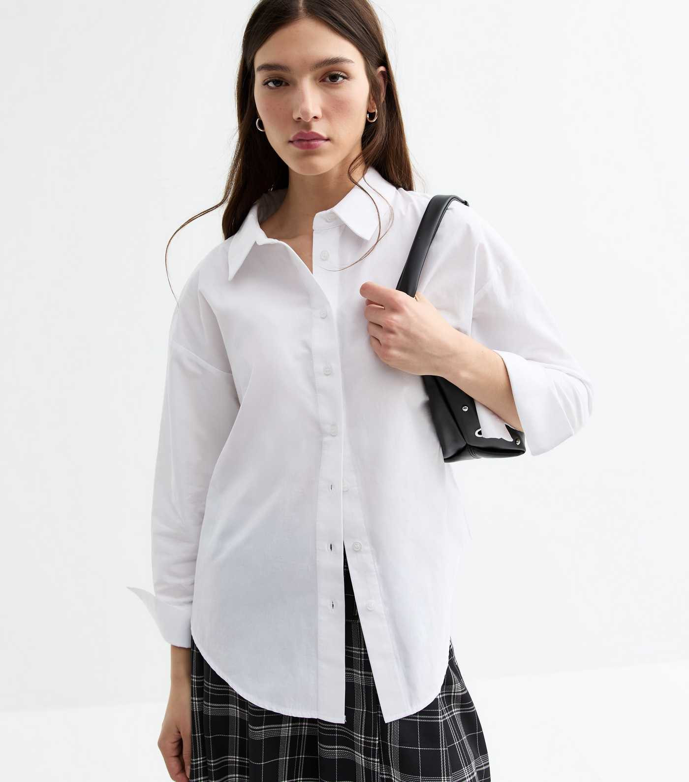 Tokyo Doll White Long Cuff Poplin Shirt
						
						Add to Saved Items
						Remove from Saved I... | New Look (UK)