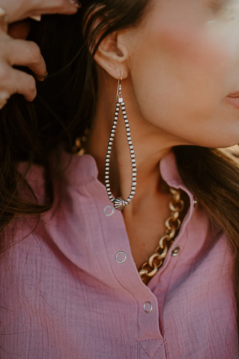 Shirley Earrings | Oxidized Beads | Goldie Lew Jewelry