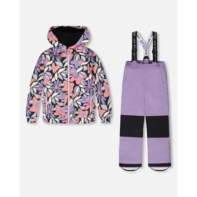 Deux par Deux Girl Two-Piece Chill Outerwear Set with Light Insulation Purple Gray - 9 Years | Target