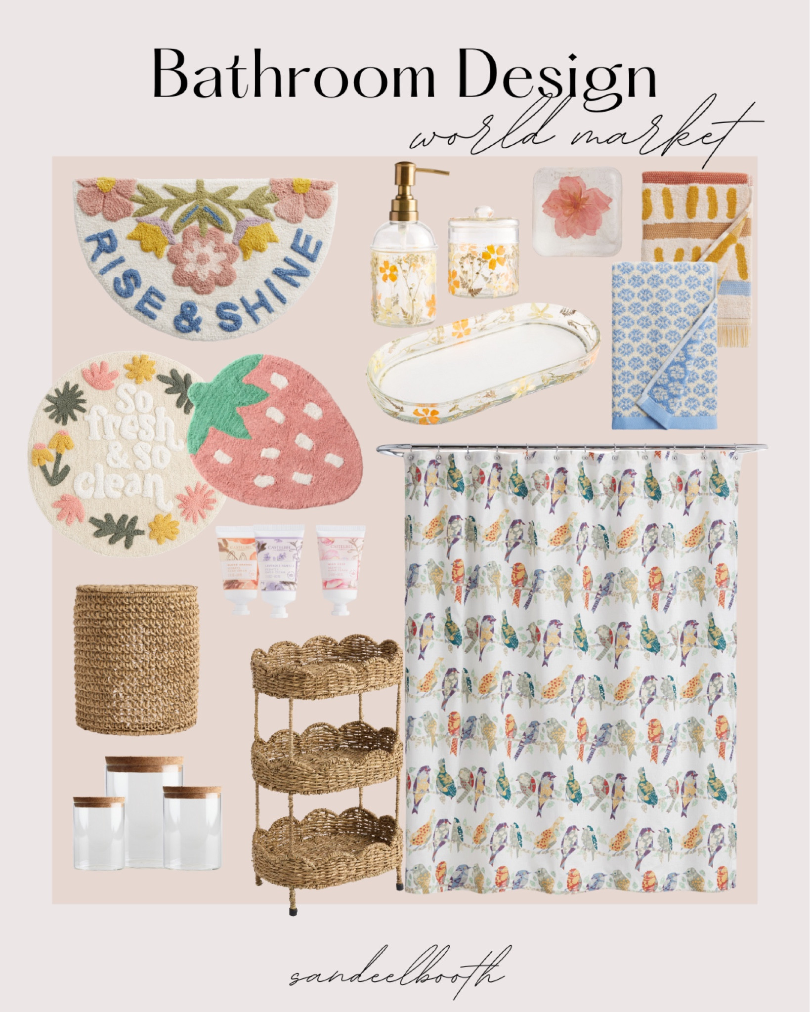 Bathroom decor from World Market! 

Bathroom decor, World Market decor, colorful bathroom decor, spring decor, bath mats, shower curtain, hand towels 

#LTKHome #LTKFindsUnder100 #LTKStyleTip