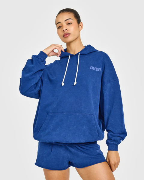 Raw Lounge Oversized Hoodie 
 Washed Vintage Navy | Oner Active (UK / US)