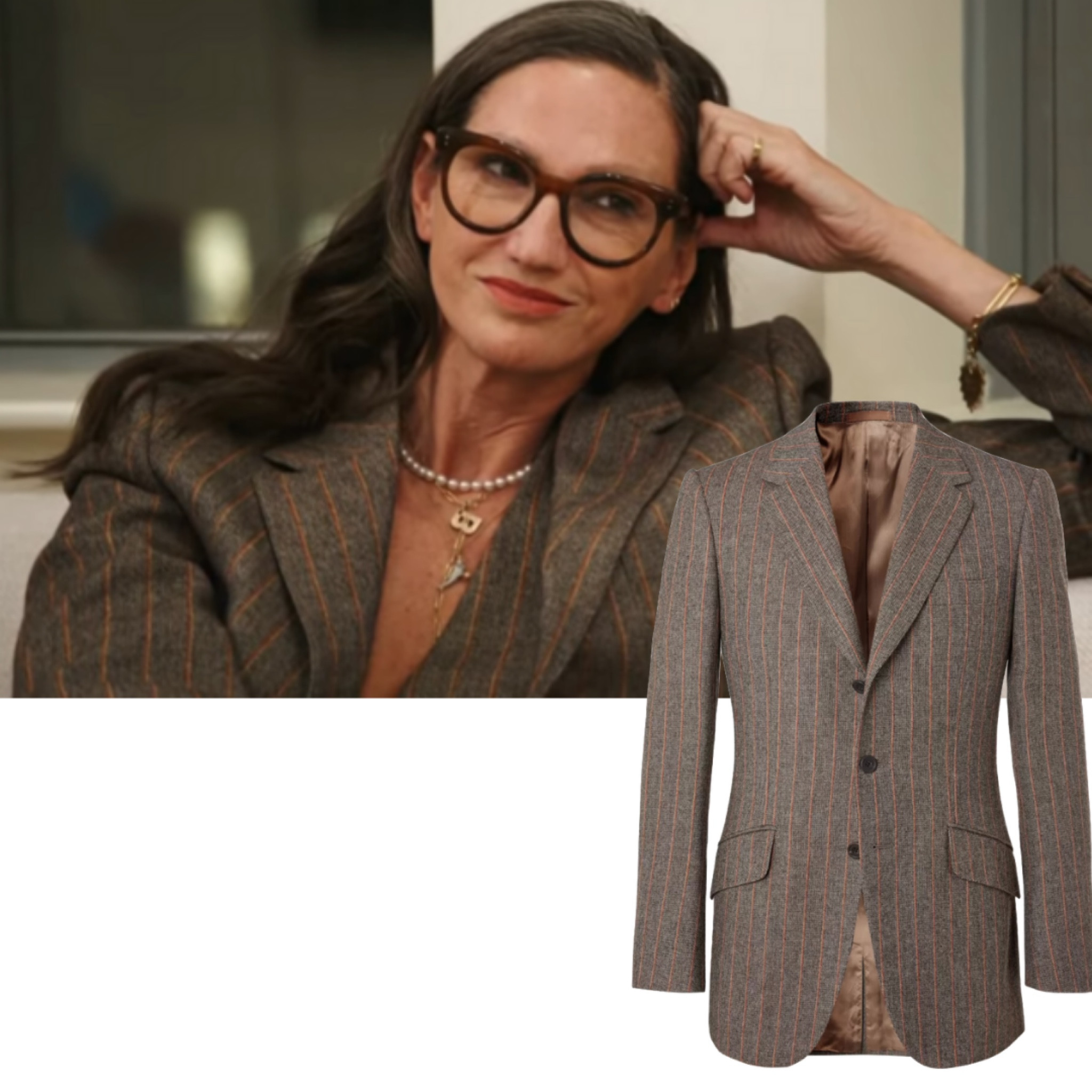 Jenna Lyons’ Grey Pinstriped Blazer