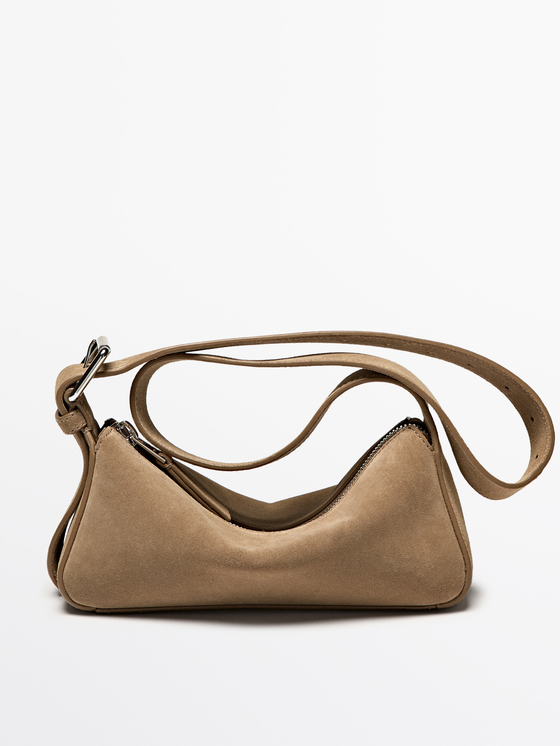 Plain mini leather bag | Massimo Dutti US