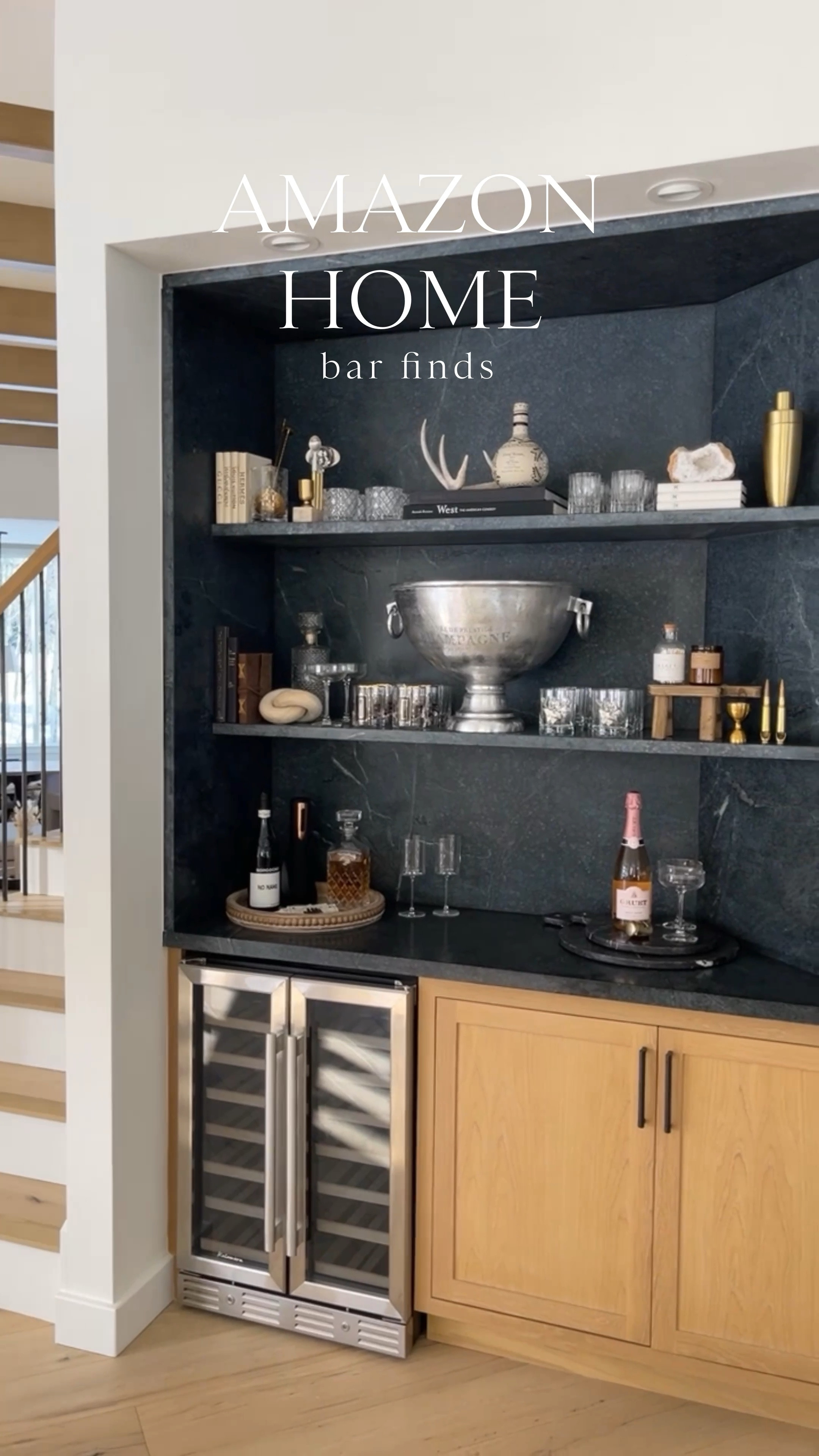 H O M E \ hello, Friiiiiiiday👋 Sharing a few of my favorite BAR finds from Amazon🍷🍾 Here’s what I’m showing y’all…
+ electric wine opener
+ wine glasses
+ coupe glasses 
+ champagne stopper 

Home decor
Entertaining 

#LTKunder50 #LTKhome #LTKFind