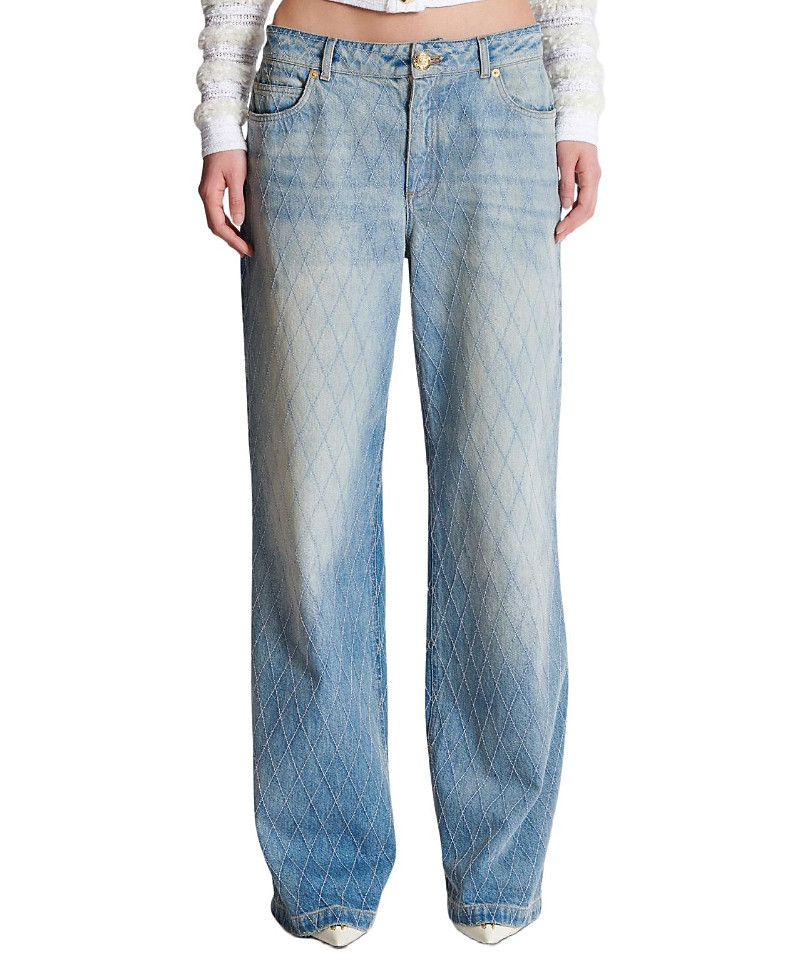 Balmain Diamond Washed Denim Straight-Fit Jeans | Bloomingdale's (US)