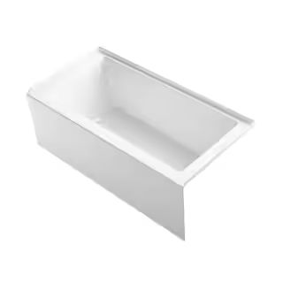 KOHLER Underscore 60 in. x 30 in. Soaking Bathtub with Right-Hand Drain in White 1956-RA-0 - The ... | The Home Depot