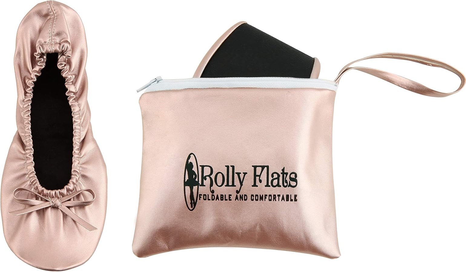 Women's Foldable Flats – Portable Ballet Slippers Shoes for Travel, Wedding – Fits in Purse | Amazon (US)