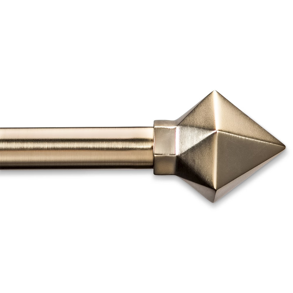 28""-48"" Faceted Pyramid Drapery Cafe Rod Ball Brass - Room Essentials | Target