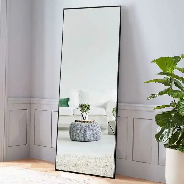 Modern Freestanding Full Length Floor Mirror - 64.17x21.26 - Gold | Bed Bath & Beyond