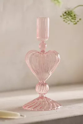 Glass Heart Taper Holder | Anthropologie (US)