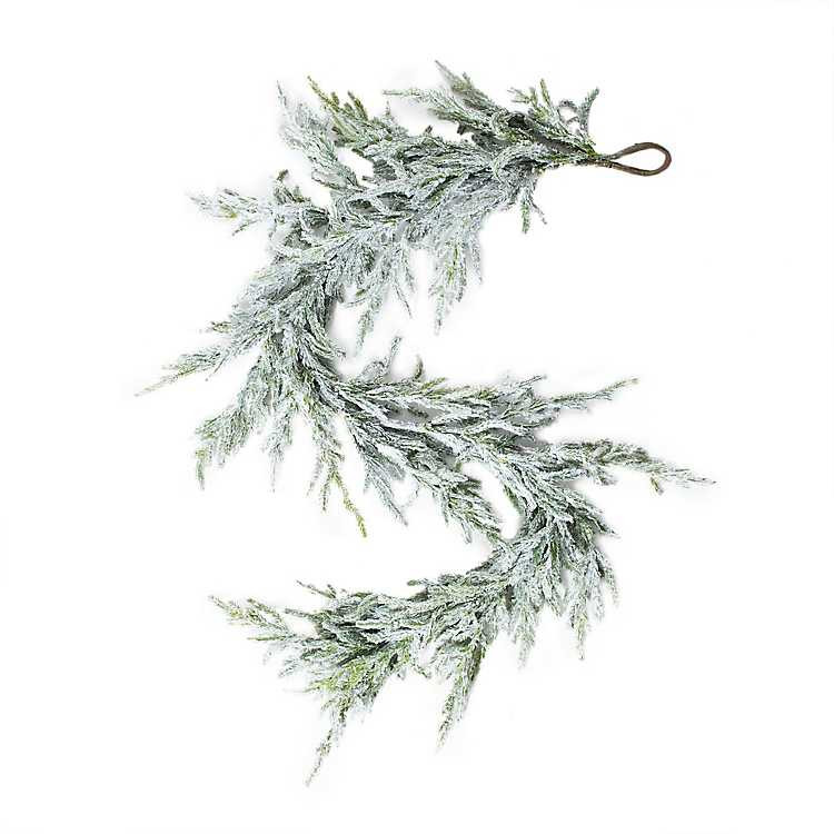 Real-Touch Flocked Norfolk Pine Garland | Kirkland's Home