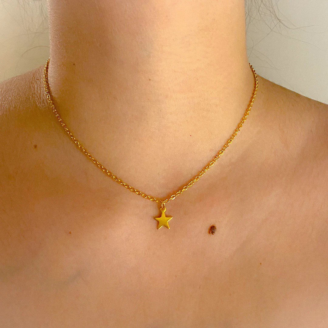 Dainty Tiny Star Pendant Necklace Water and Tarnish Resistant - Etsy Canada | Etsy (CAD)