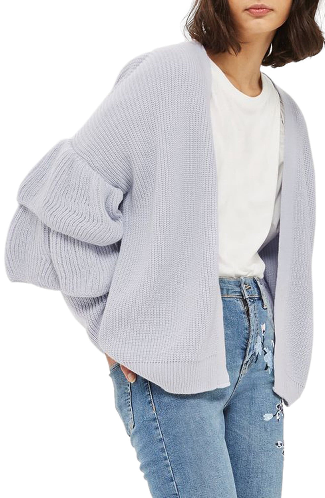 Layered Ruffle Sleeve Cardigan | Nordstrom